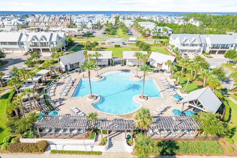 5,000 sq ft community pool that is heated October/November & March/April. Also features beautiful gas grilling cabanas.