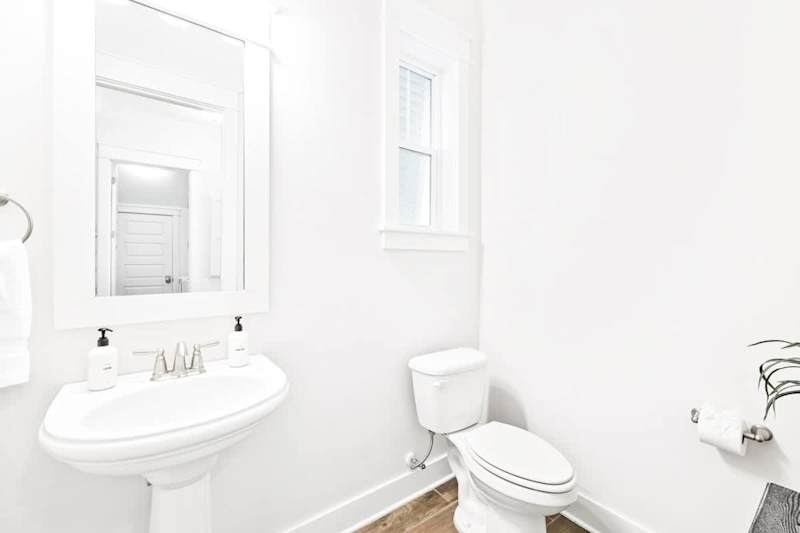 Main floor half bathroom.