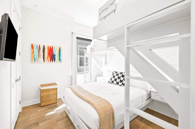 Bedroom 2 features a Queen bed with (2) Twin beds over the top!