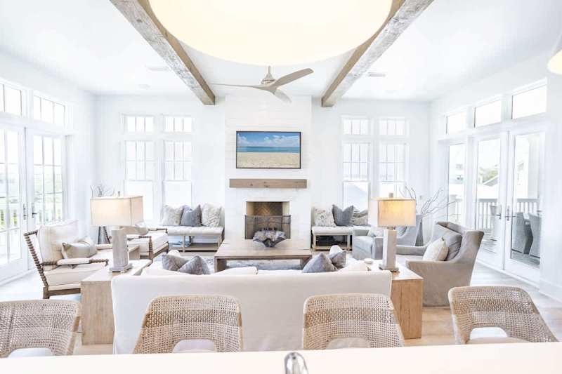 Main floor living space is located on the second floor.