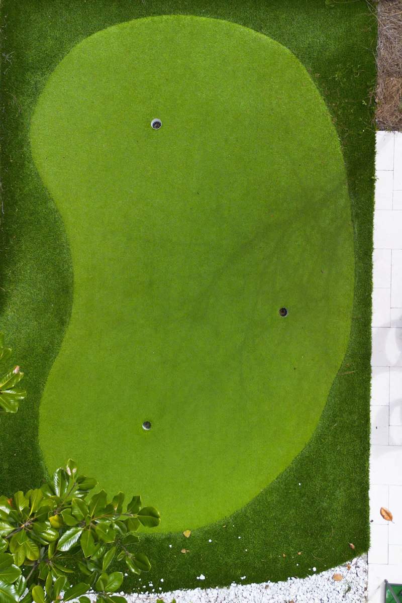 Putting green in backyard!