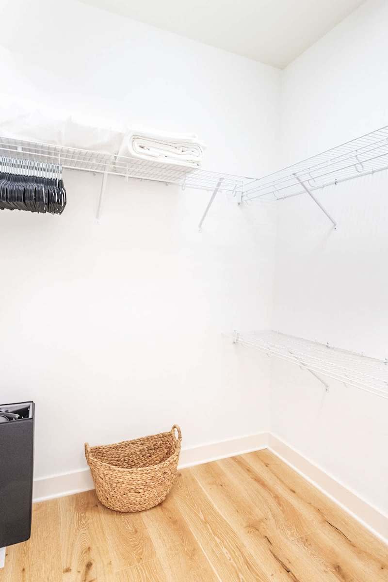 Primary bedroom features a large walk-in closet.