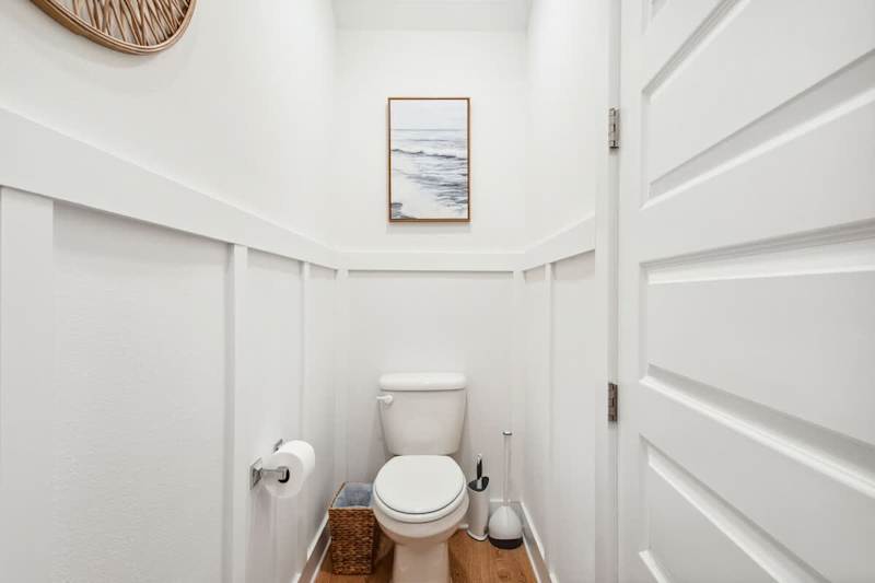 First floor half bath.