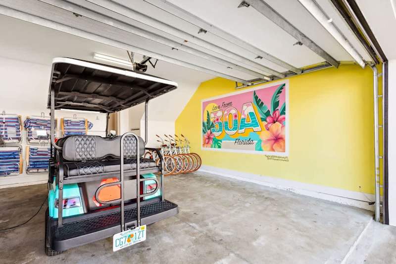Headed to the beach? All your beach essentials can be found in the garage.
