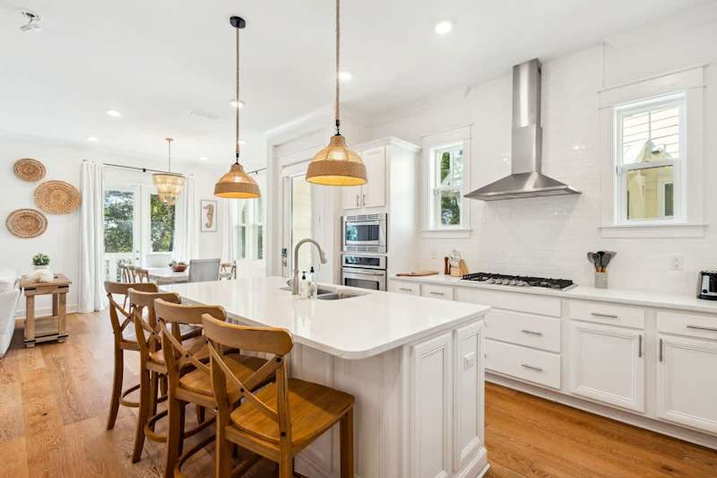 Gourmet kitchen.