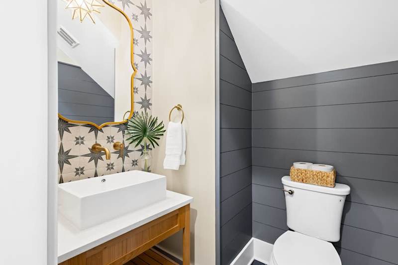 First floor half bath.