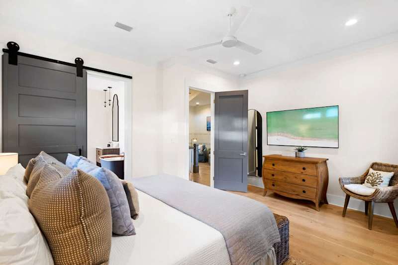 Bedroom #2 features a smart tv and ensuite.