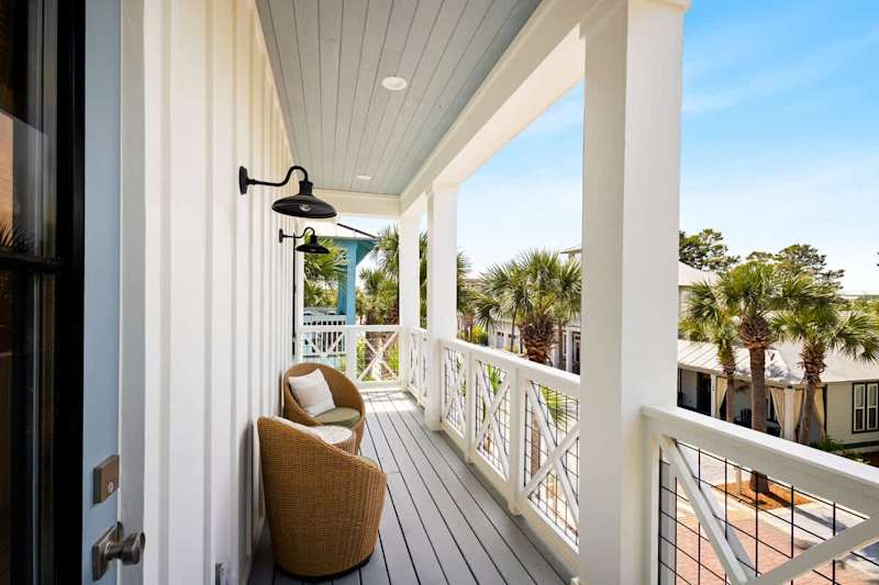 Second floor balcony shared by bedroom #3 and #4.