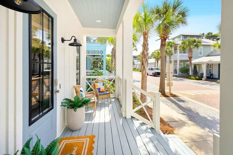 Front patio space with seating to enjoy your morning coffee.