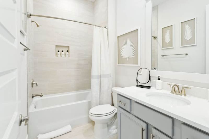 Bathroom #2 has a shower/tub combo.