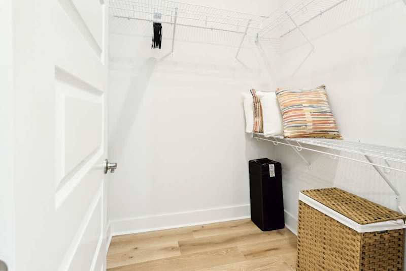 Bedroom #1 features a large walk-in closet.