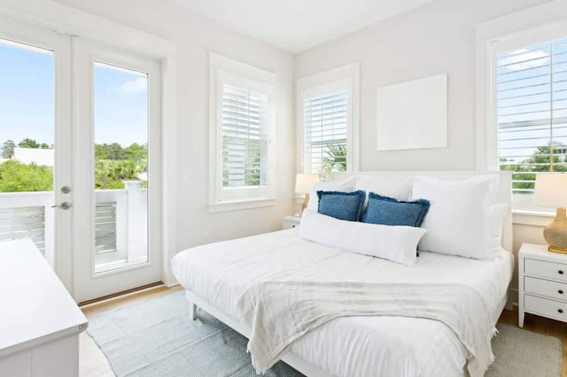 Bedroom #2 features a king bed and smart tv.