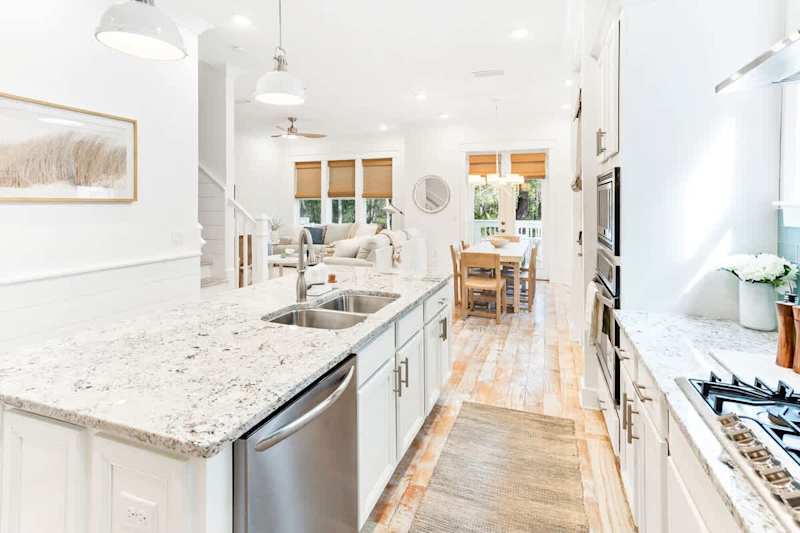 Gourmet kitchen.