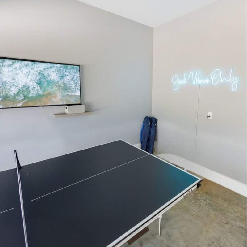 Gameroom in garage!