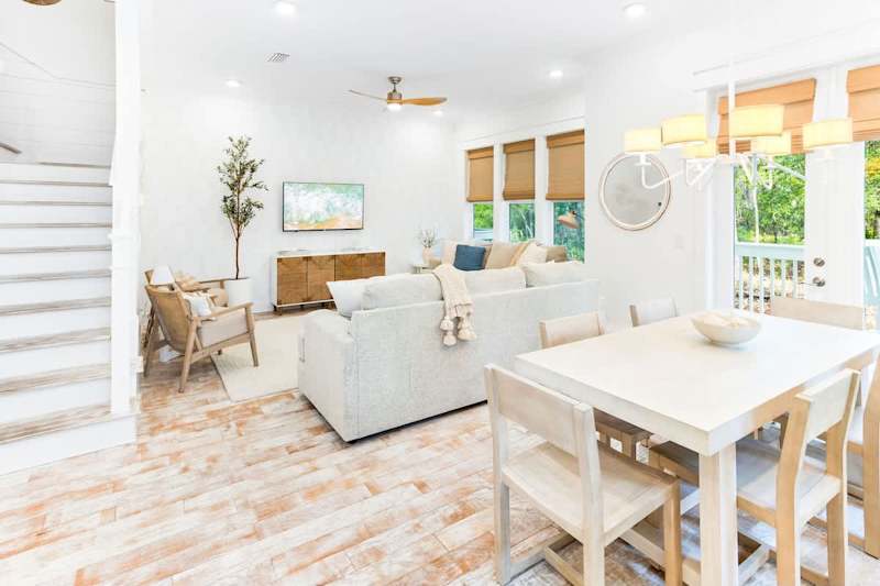 Open concept first floor living room.