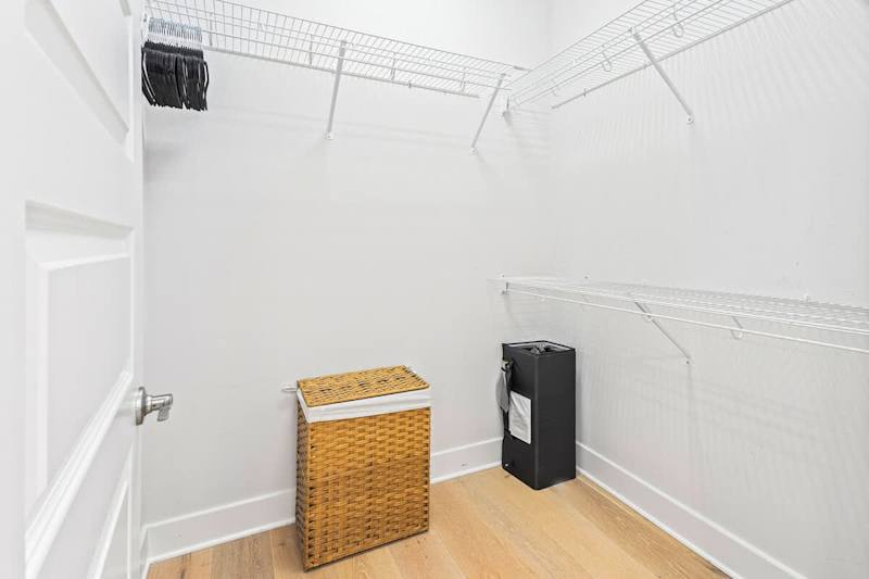 Bedroom #1 features a large walk-in closet.