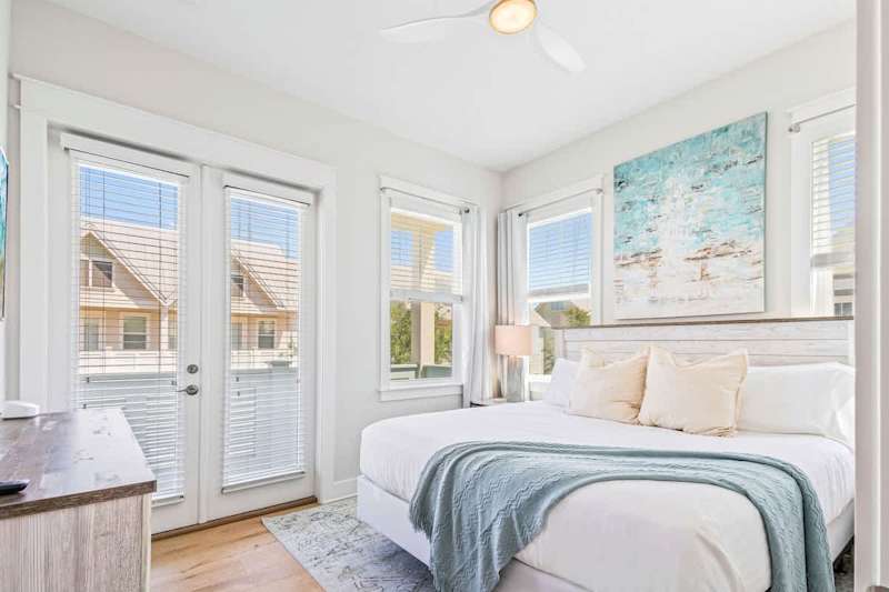 Bedroom #2 features a king bed and smart tv.