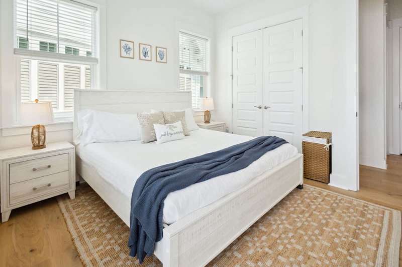 Bedroom #2 features a king bed and smart tv.