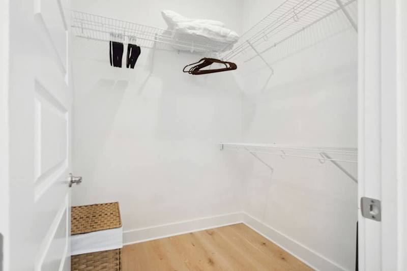 Bedroom #1 features a large walk-in closet.