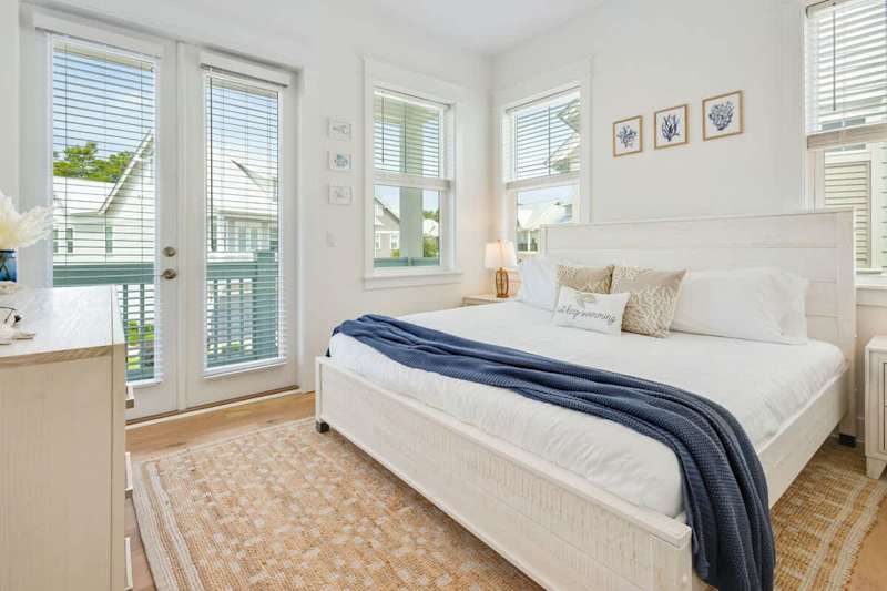 Bedroom #2 features a king bed and smart tv.