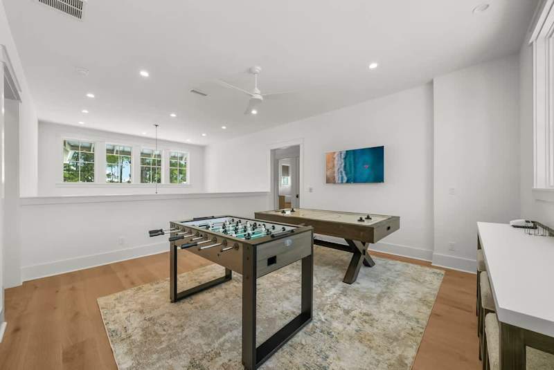 The second floor plot greets you with a game area.