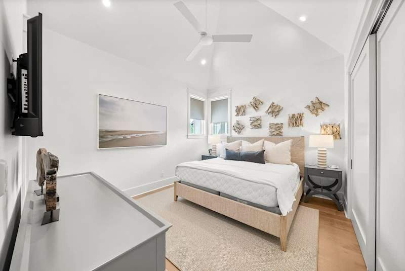 Bedroom #4 features a king bed, smart tv and ensuite.