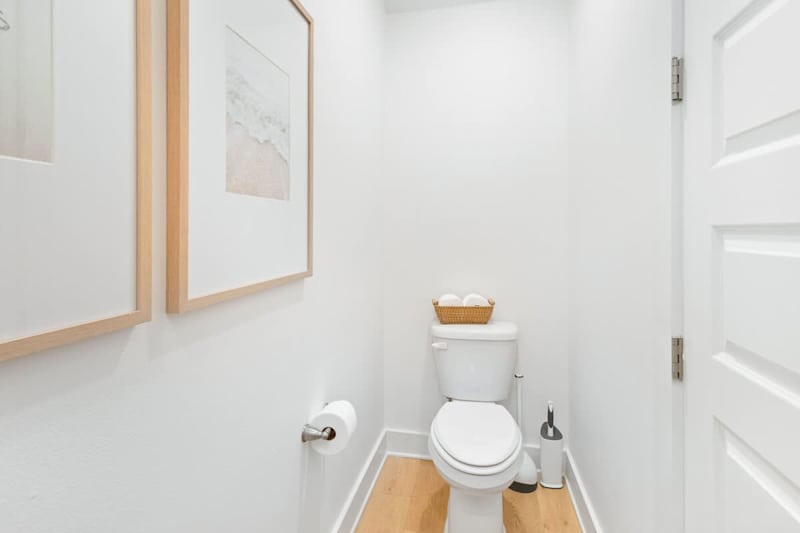 First floor half bath.