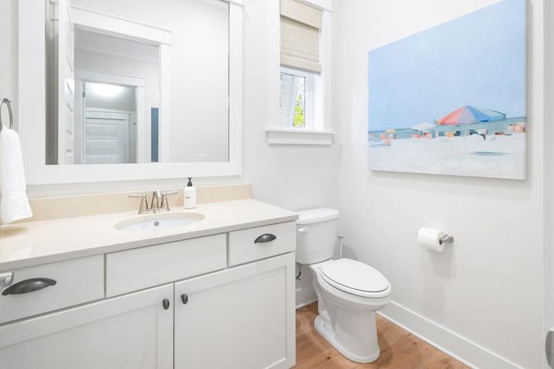 First floor half bathroom.
