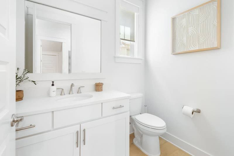 Main floor half bathroom.