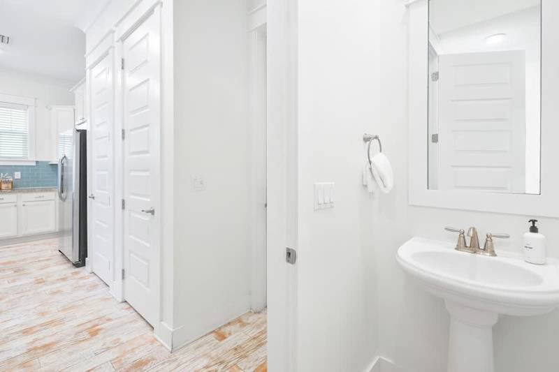 First floor half bath.