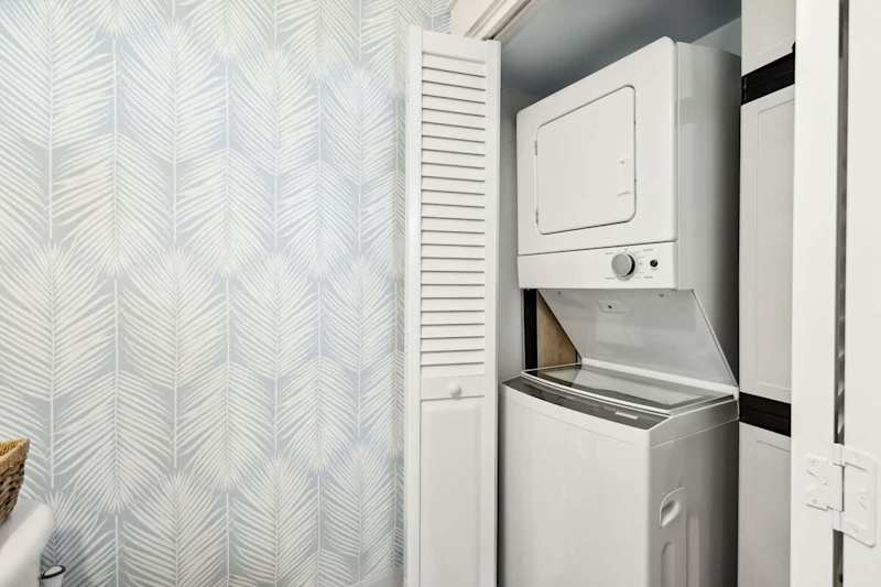 Full washer and dryer in home.