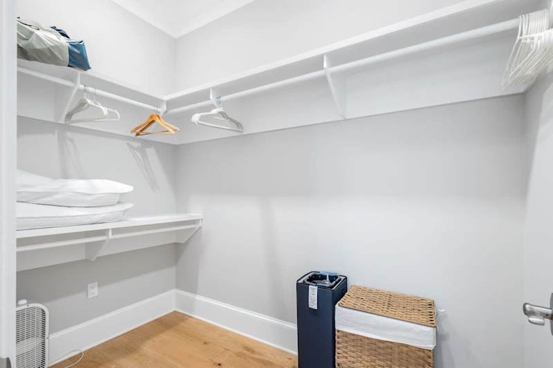Bedroom #1 features a large walk-in closet.