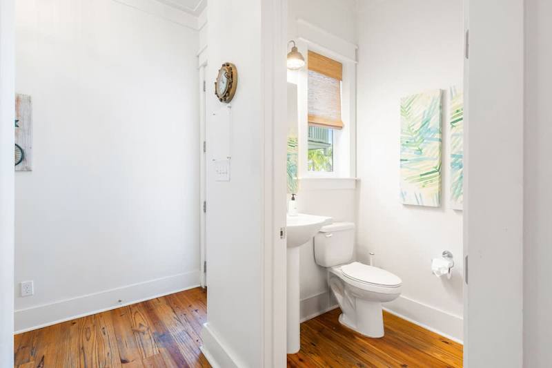 First floor half bath.