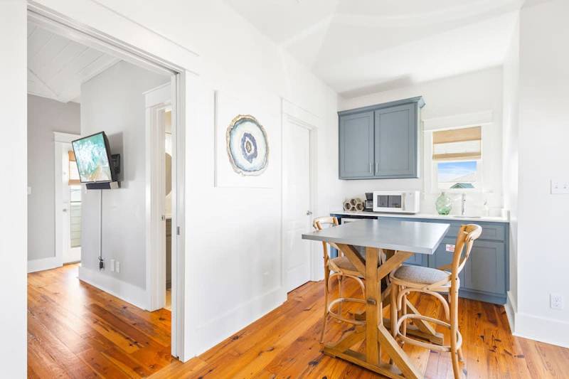 Third floor features a kitchenette with seating for 2.