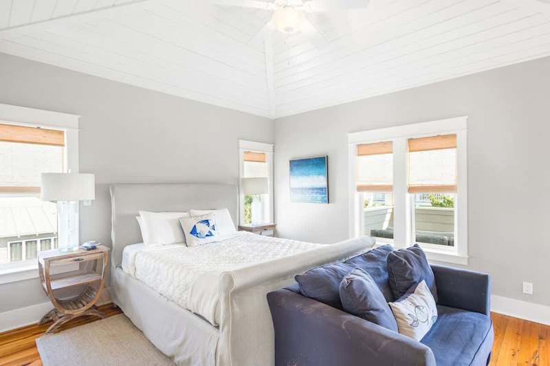 Bedroom #5 features a queen bed and twin sleeper sofa.