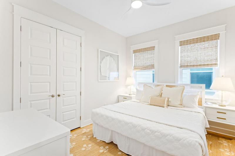 Bedroom #2 features a king bed and smart tv.