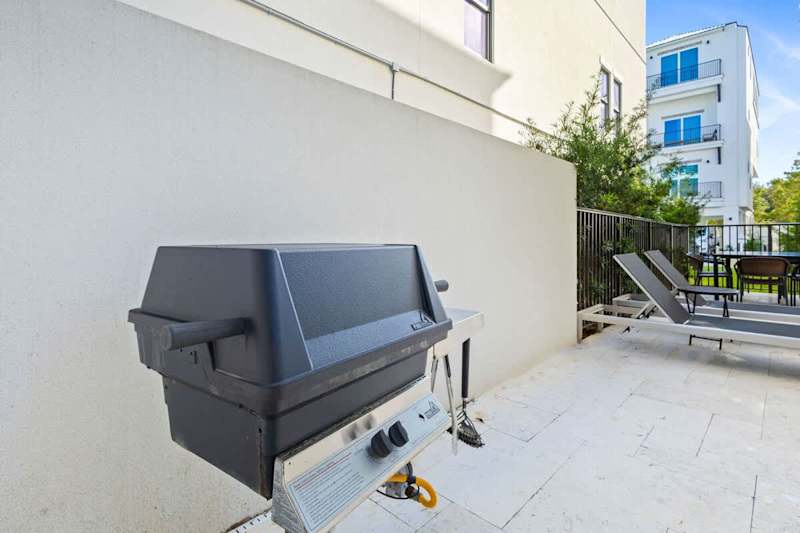 Enjoy the natural gas grill for a cookout by the pool!