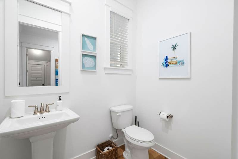 First floor half bath.