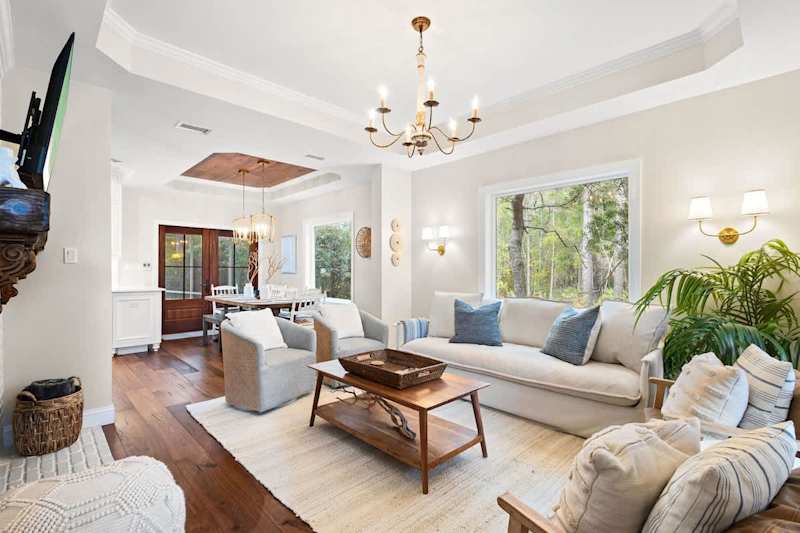 Upon entering the home you are welcomed by an open concept living area.