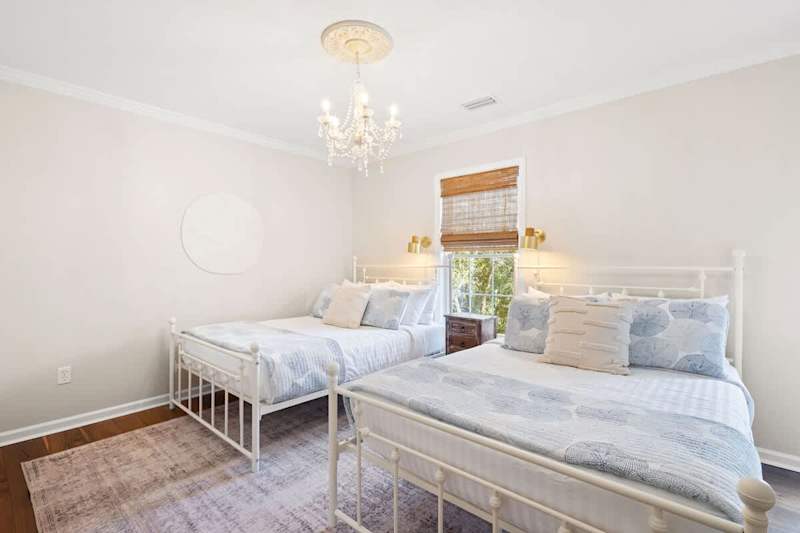 Bedroom #3 features (2) double beds.