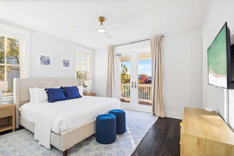 Bedroom #4 features a king bed, smart tv and ensuite.