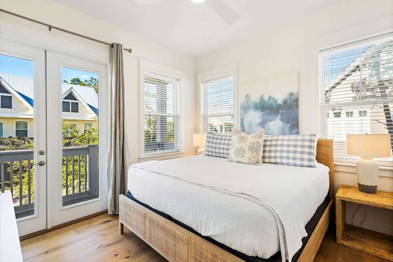 Bedroom #2 features king bed and smart tv.