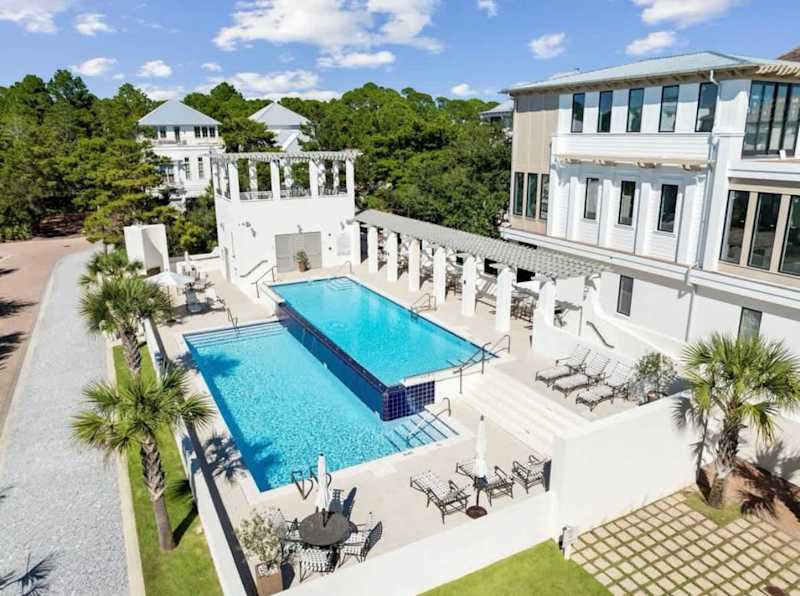 Beautiful two tier community pool.