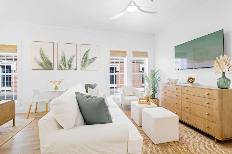 Living area features a smart tv. Perfect for unwinding in the evening.