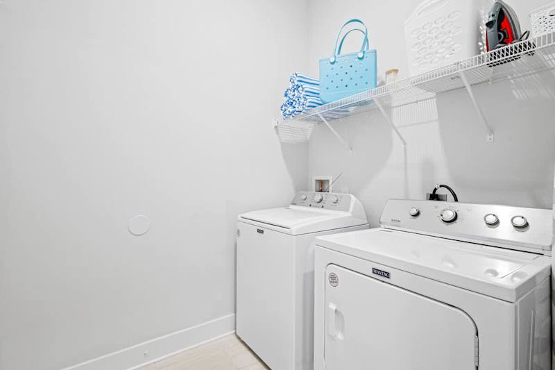 Full washer & dryer on main floor.