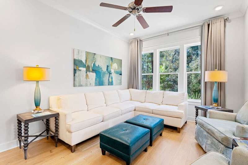 Open concept first floor living room.