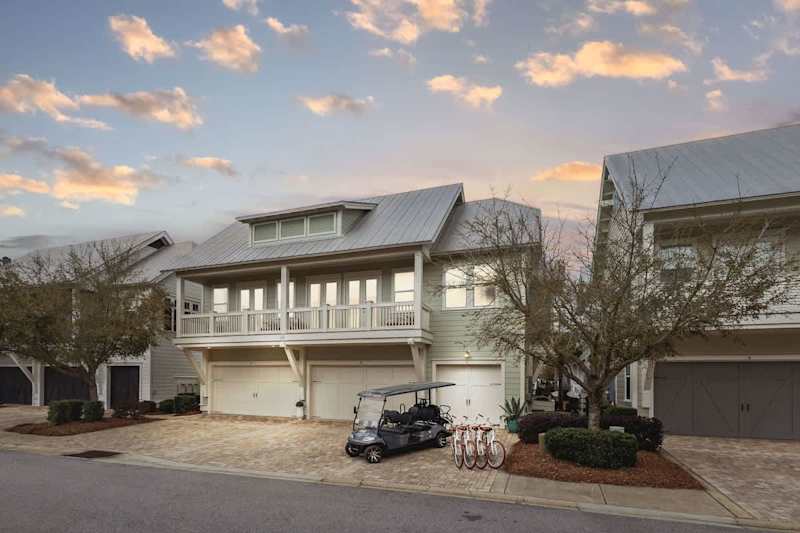 Home features a 6 seater golf cart and 4 adult bikes.