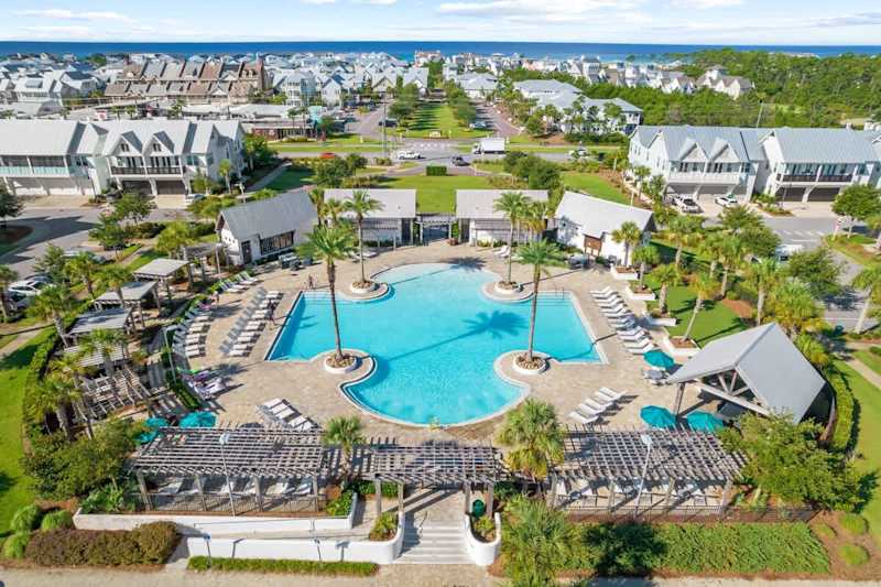 5,000 sq ft community pool that is heated October/November & March/April. Also features beautiful gas grilling cabanas.