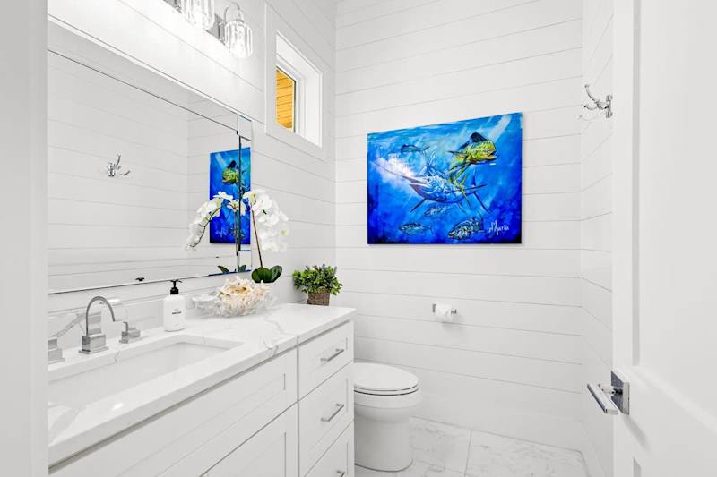 First floor half bathroom.