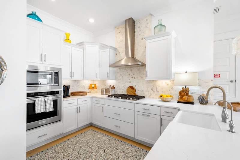 Fully stocked gourmet kitchen. Perfect for cooking together!